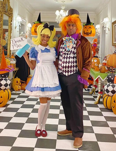 Happy Halloween from Alice in wonderland and the mad Hatter!